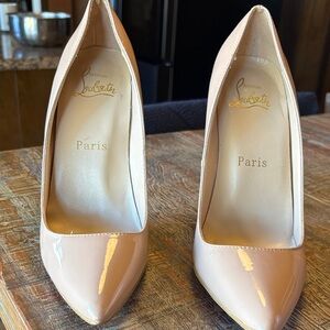 Christian Louboutin Beige Patent Leather Heels